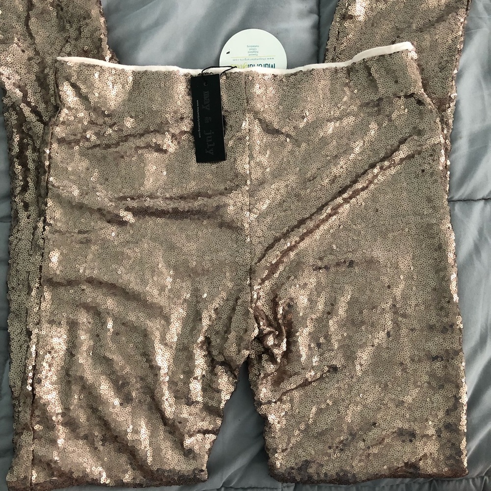 Gold Sequin Leggings